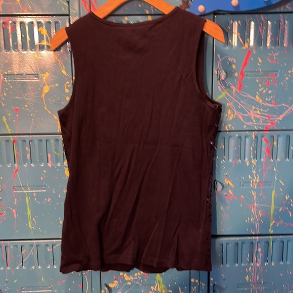 💰🚨CLEARANCE 🚨💰 
Sequins Navy Tank Top. Only Nine. 2X. B237 - Picture 5 of 5